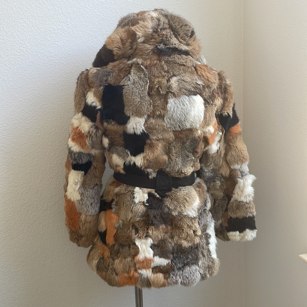 Amazing Patchwork Rabbit Fur Jacket - image 4